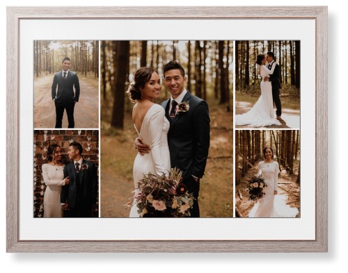 Gallery of Five Framed Print, Rustic, Modern, Black, White, Single piece, 24x36, Multicolor, multi