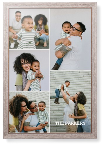 Gallery of Five Portrait Framed Print, Rustic, Modern, None, None, Single piece, 24x36, Multicolor