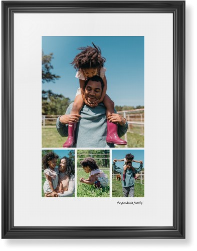 Modern Hero Gallery Of Four Portrait Framed Print, Black, Classic, White, White, Single piece, 24x36, Multicolor