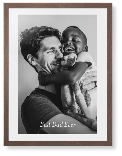 Gradient Portrait Framed Print, Walnut, Contemporary, White, White, Single piece, 24x36, White