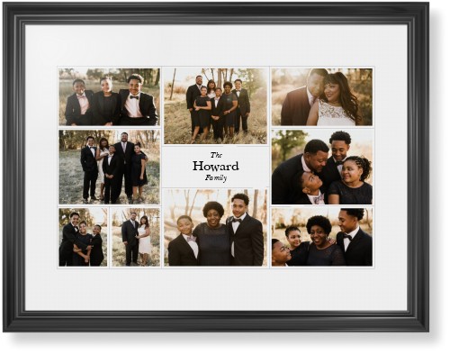 Modern Family Collage Framed Print, Black, Classic, None, White, Single piece, 24x36, White