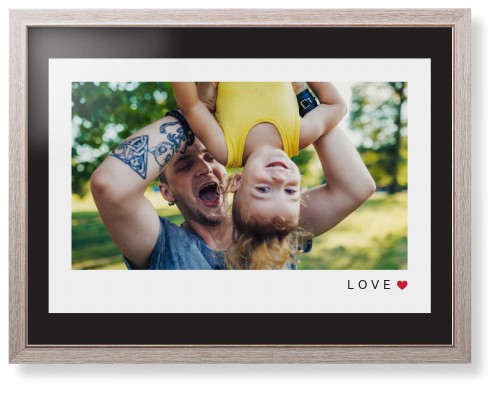 Modern Love Heart Framed Print, Rustic, Modern, Black, Black, Single piece, 24x36, White, white