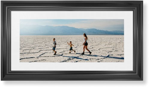 Panoramic Gallery of One Framed Print, Black, Classic, White, White, Single piece, 10x24, Multicolor