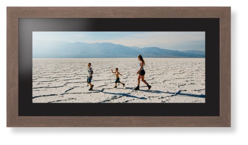 Panoramic Gallery of One Framed Print, Walnut, Contemporary, None, Black, Single piece, 10x24, Multicolor