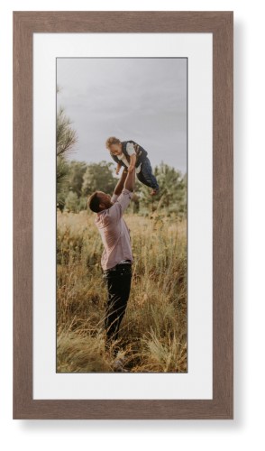 Photo Gallery Panoramic Portrait Framed Print, Walnut, Contemporary, Black, White, Single piece, 10x24, Multicolor