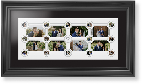 Vintage Family Tree Framed Print, Black, Classic, None, Black, Single piece, 10x24, White, white