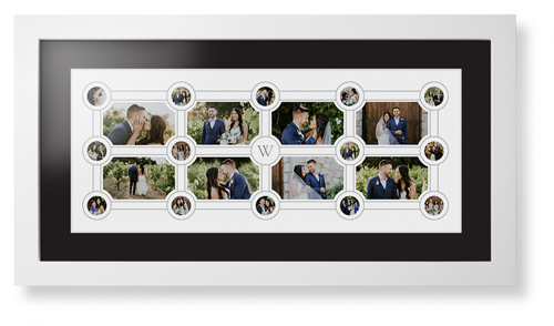 Vintage Family Tree Framed Print, White, Contemporary, White, Black, Single piece, 10x24, White, white