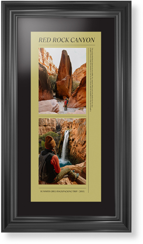 Editorial Snap Framed Print, Black, Classic, Black, Black, Single piece, 10x24, Yellow