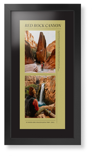 Editorial Snap Framed Print, Black, Contemporary, None, Black, Single piece, 10x24, Yellow, classic yellow