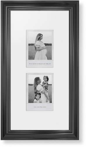 Simple Photo Frame Framed Print, Black, Classic, None, White, Single piece, 10x24, White