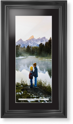 Travel Banner Portrait Framed Print, Black, Classic, White, Black, Single piece, 10x24, Black, black