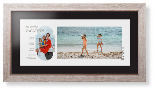 Travel Infographic Framed Print, Rustic, Modern, White, Black, Single piece, 10x24, Gray