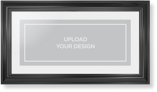 Upload Your Own Design Framed Print, Black, Classic, None, White, Single piece, 10x24, Multicolor, multi