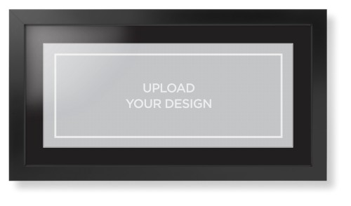 Upload Your Own Design Framed Print, Black, Contemporary, White, Black, Single piece, 10x24, Multicolor