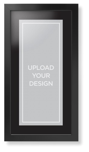 Upload Your Own Design Portrait Framed Print, Black, Contemporary, Black, Black, Single piece, 10x24, Multicolor, multi