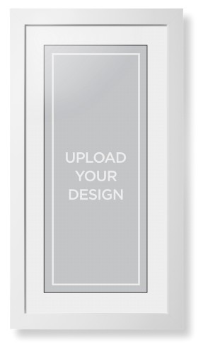 Upload Your Own Design Portrait Framed Print, White, Contemporary, Black, White, Single piece, 10x24, Multicolor, multi