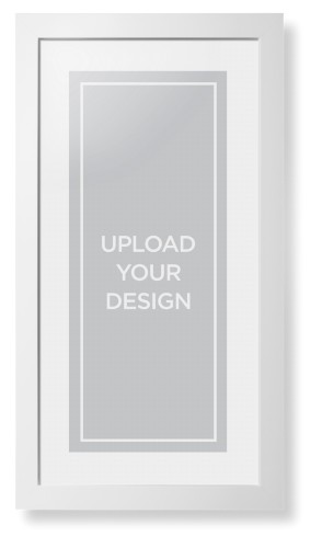 Upload Your Own Design Portrait Framed Print, White, Contemporary, White, White, Single piece, 10x24, Multicolor, multi