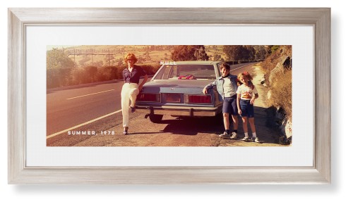 Gallery Panoramic Framed Print, Metallic, Modern, White, White, Single piece, 10x24, Multicolor