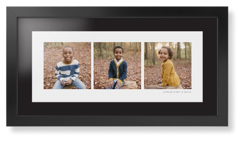 Panoramic Gallery of Three Framed Print, Black, Contemporary, None, Black, Single piece, 10x24, Multicolor, multi