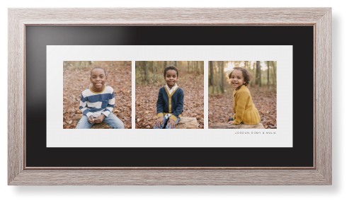 Panoramic Gallery of Three Framed Print, Rustic, Modern, Black, Black, Single piece, 10x24, Multicolor