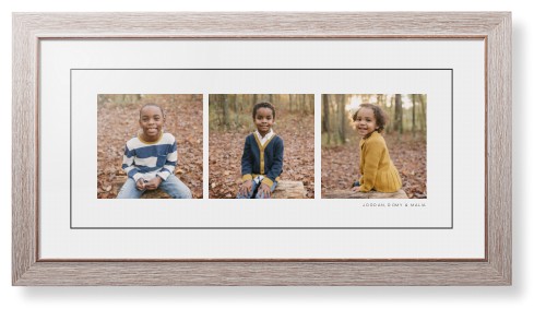 Panoramic Gallery of Three Framed Print, Rustic, Modern, Black, White, Single piece, 10x24, Multicolor, multi