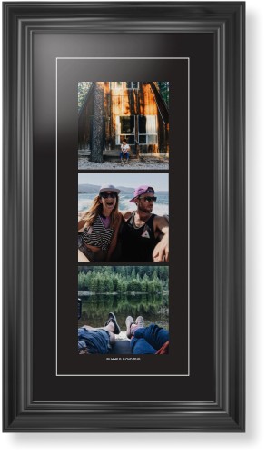 Panoramic Gallery of Three Portrait Framed Print, Black, Classic, White, Black, Single piece, 10x24, Multicolor, multi