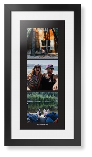Panoramic Gallery of Three Portrait Framed Print, Black, Contemporary, None, White, Single piece, 10x24, Multicolor