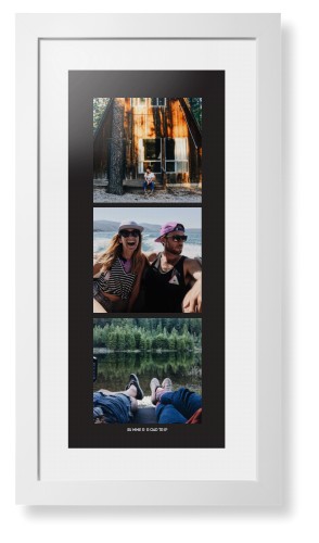 Panoramic Gallery of Three Portrait Framed Print, White, Contemporary, None, White, Single piece, 10x24, Multicolor, multi