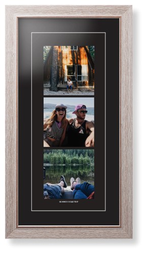 Panoramic Gallery of Three Portrait Framed Print, Rustic, Modern, White, Black, Single piece, 10x24, Multicolor, multi