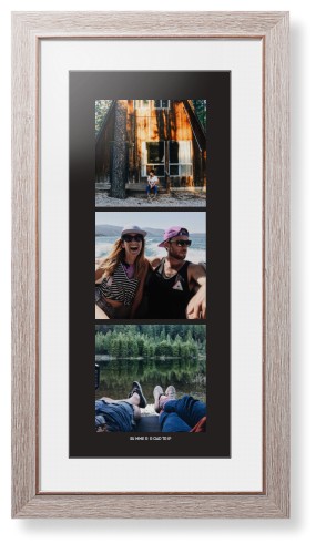 Panoramic Gallery of Three Portrait Framed Print, Rustic, Modern, Black, White, Single piece, 10x24, Multicolor, multi