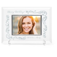 floral celebration glass frame