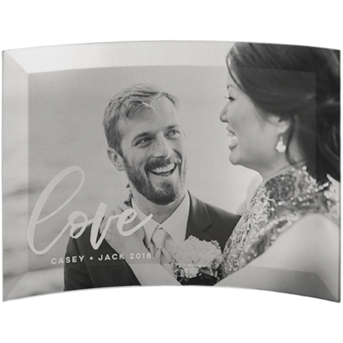 New Love Curved Glass Print, 5x7, Curved, White