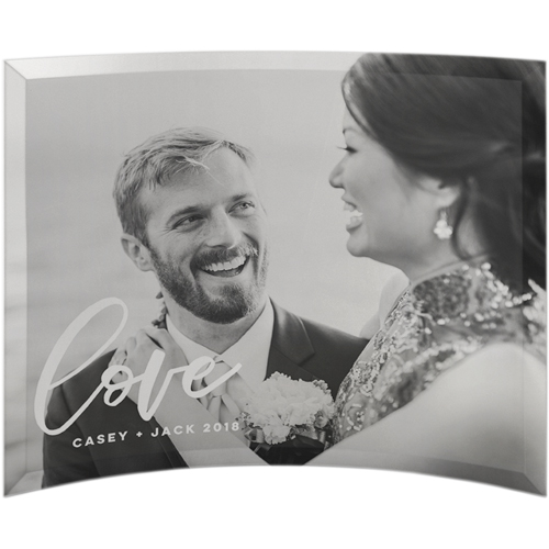 New Love Curved Glass Print, 10x12, Curved, White