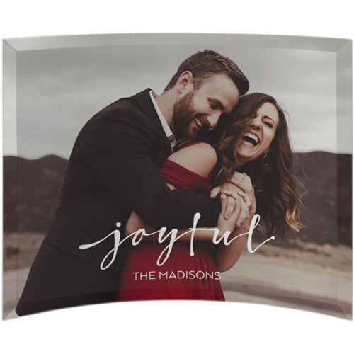 Joyful Curved Glass Print, 10x12, Curved, White