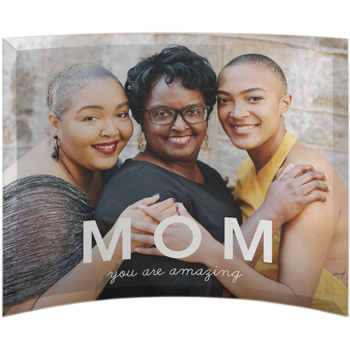 Mom is Amazing Curved Glass Print, 10x12, Curved, White