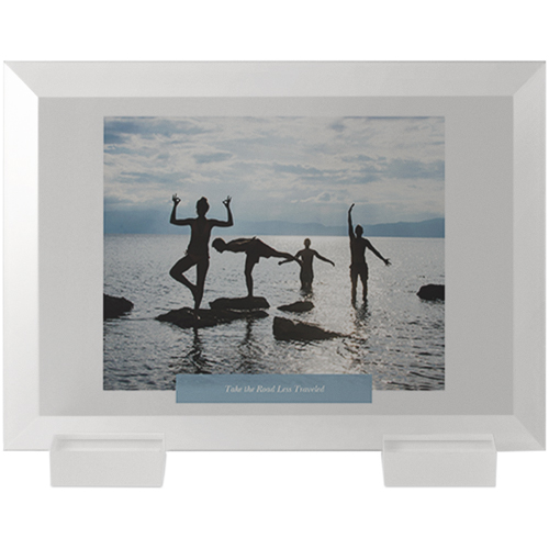 Simple Overlay Flat Glass Print, 5x7, Flat, White, white