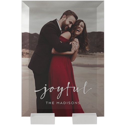 Joyful Flat Glass Print, 5x7, Flat, White