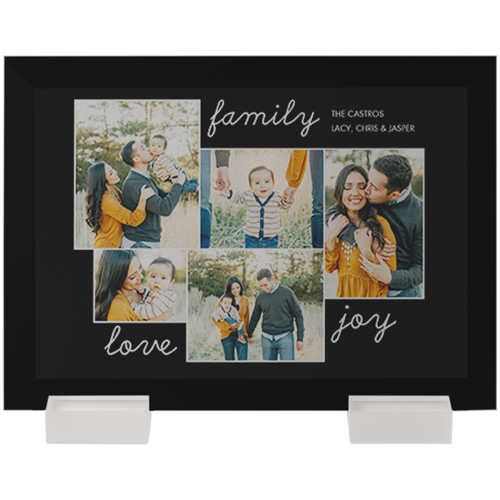 New Family Sentiment Flat Glass Print, 5x7, Flat, Black