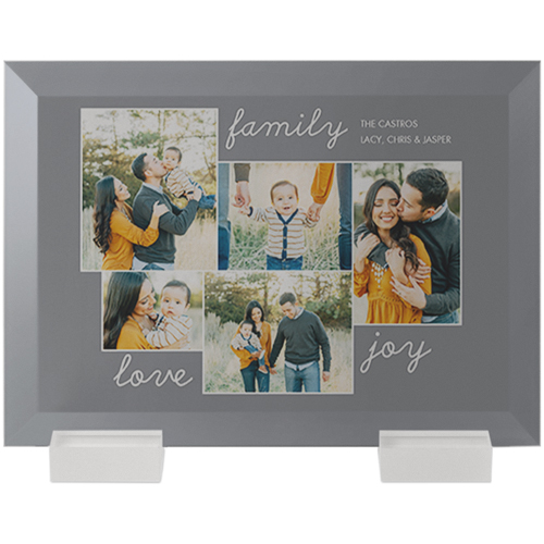 New Family Sentiment Flat Glass Print, 5x7, Flat, Gray
