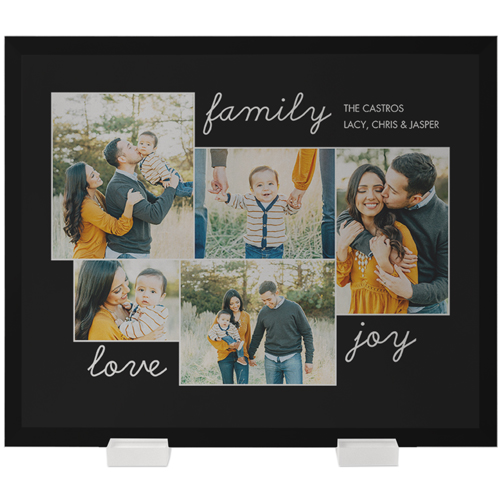 New Family Sentiment Flat Glass Print, 10x12, Flat, Black, black