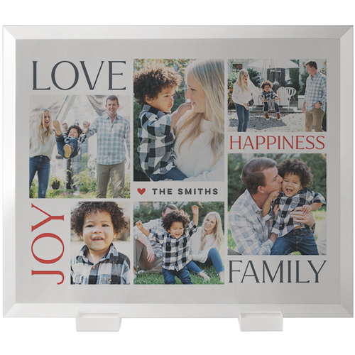 Contemporary Family Joy Flat Glass Print, 10x12, Flat, White