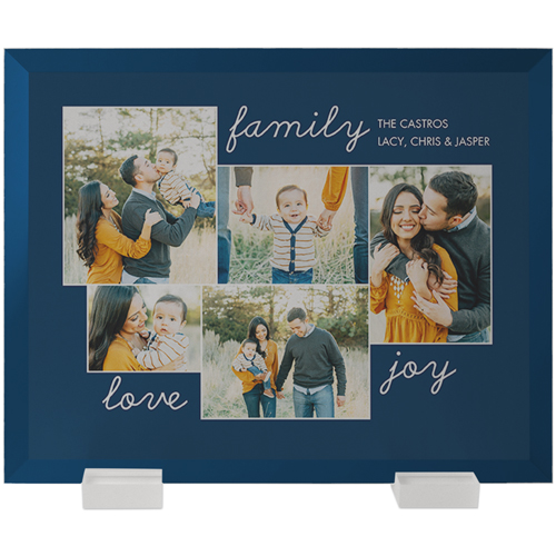 New Family Sentiment Flat Glass Print, 8x10, Flat, Blue