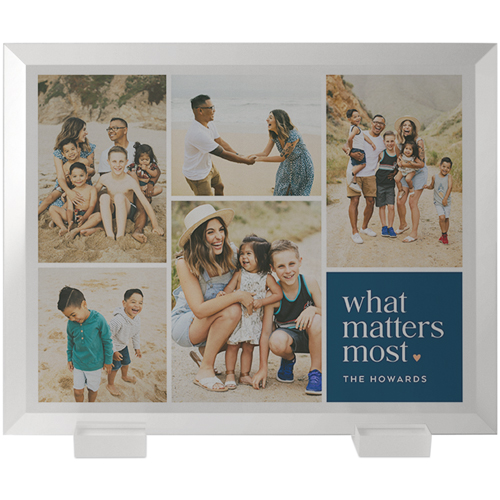 What Matters Most Flat Glass Print, 8x10, Flat, Blue, park night