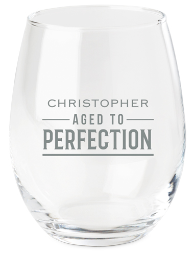 Perfection Wine Glass, Etched Wine, White