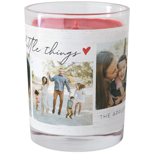 The Little Things Glass Candle, Glass, Fireside Spice, 9oz, Beige