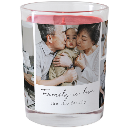 Family Collage of Five Glass Candle, Glass, Fireside Spice, 9oz, Multicolor