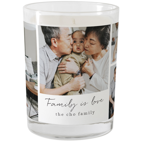 Family Collage of Five Glass Candle, Glass, Ocean Breeze, 9oz, Multicolor