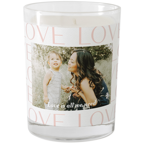 Love Gallery of One Glass Candle, Glass, Grapefruit Blossom, 9oz, Multicolor