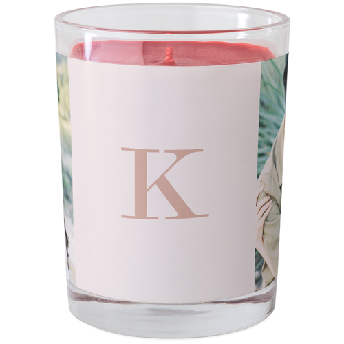 Monogram Gallery of Two Glass Candle, Glass, Fireside Spice, 9oz, Multicolor