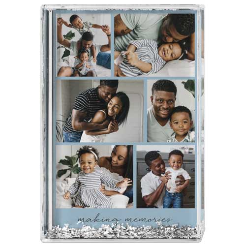 Gallery of Six Portrait Glitter Block, Multicolor